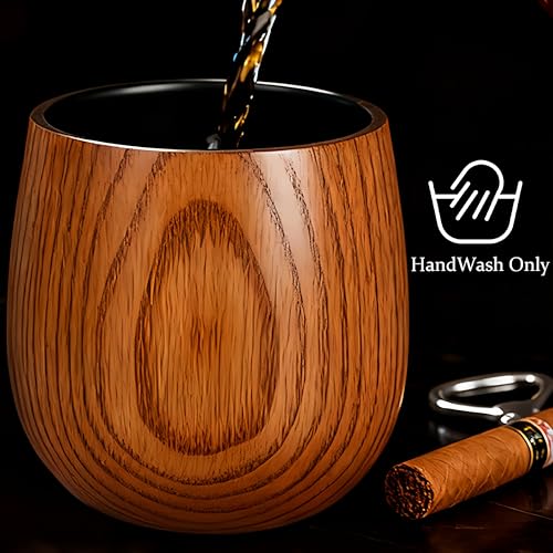 Wooden Whiskey Glass Set Of 2 Wooden Bourbon Glass Charred 10oz Bourbon Gifts For Him Man Husband Father Birthday Wood Whiskey Tumbler Handcrafted Whisky Cup (4) 4