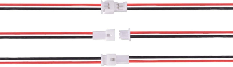 [Australia - AusPower] - Letool 30 Pairs JST 1.25mm 2 Pin Micro Male Female Connector Plug with Red Black Wire Cable 80mm 