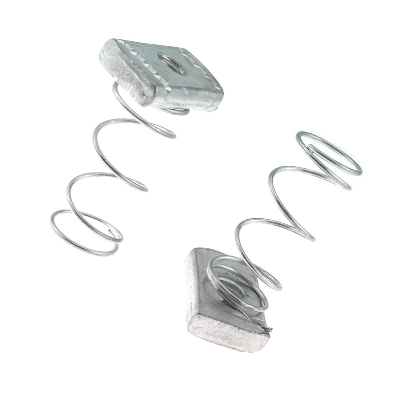 [Australia - AusPower] - Maxmoral 12pcs M8x6mm Spring Channel Nuts with Zinc Electroplate Finish, Long Spring Nuts Great for Use with Strut Channel 