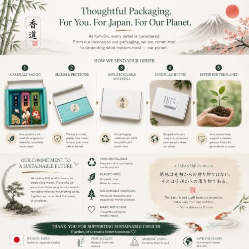 Koh-Do Japanese Incense Gift Set – Jinkoh, Agar & Lotus 60 Pure Incense