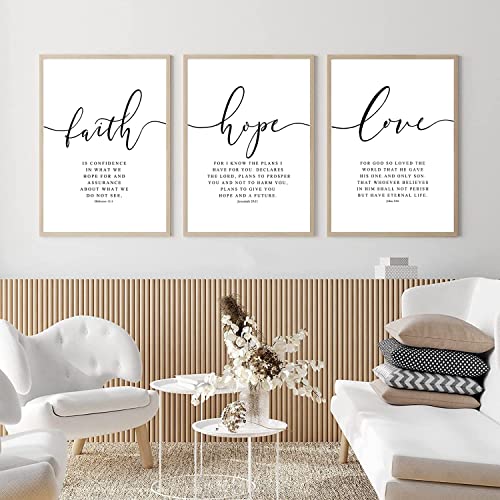 Bible Verses Wall Art Decor Scripture Canvas Wall Art Inspirational Bible Quote Wall Decor Scripture Posters Spiritual Christian Artwork Pictures Wall Painting for Living Room 16x24 Inch Unframed Bible Verse Art - One