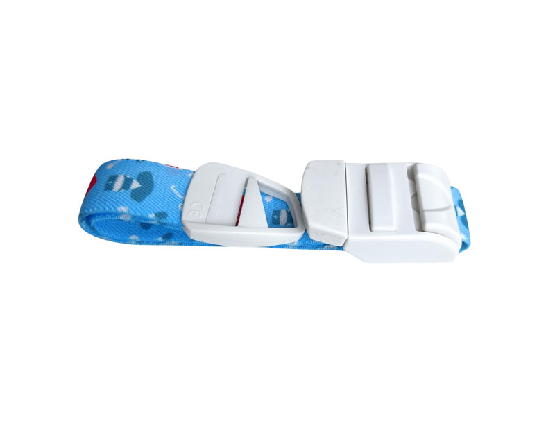 Professional quick and slow release medical nurse tourniquets, variety of patterns. Light blue with medical pattern