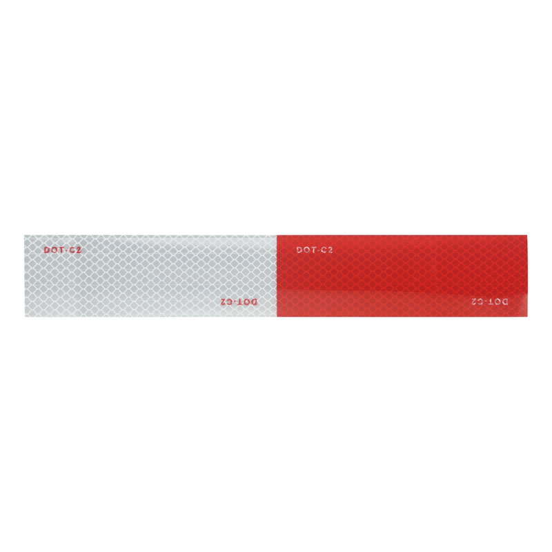 Reflective Tape 2"×12“×20 Pack 1Pcs Resin Scraper Red/White Conspicuity Safety Caution Warning DOT-C2 Self-Adhesive Tape Trailer Reflector - for Cars, Trucks, Trailers, Boats, Signs 20