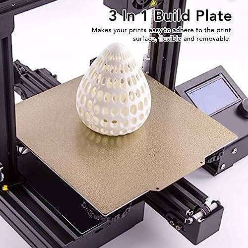 Magnetic Build Plate, 200 X 200mm Double Side Steel Magnetic Build Plate PEI Spring Steel Build Plate Easy to Install Flexible Steel Plate Flex Bed 3D Printer Platforms for Voron