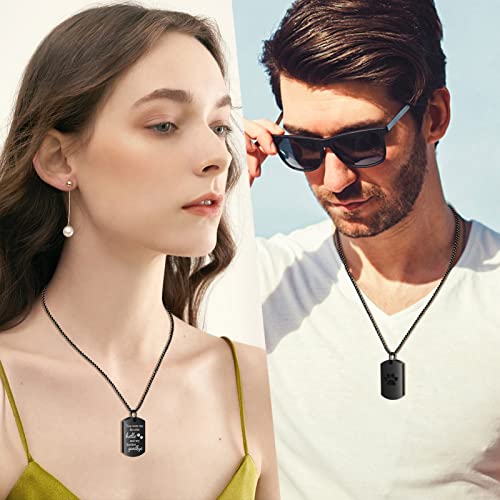 abooxiu Cremation Jewelry for Ashes Urn Necklace for Ashes Memorial Dog Ashes Necklace Cremation Necklace Pet Keepsake Necklace Pawprint Ashes Holde Necklace Black Non-Engraving