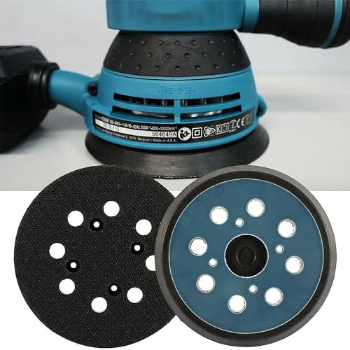2 x Sanding Discs 125 mm , Sanding Disc Random Orbital Sander as Replacement Part Support Plate Pad for Makita BO5031, M9204, BO5021, BO5041743081-8 for DeWalt 151281-08 DW4388r, 8-Hole