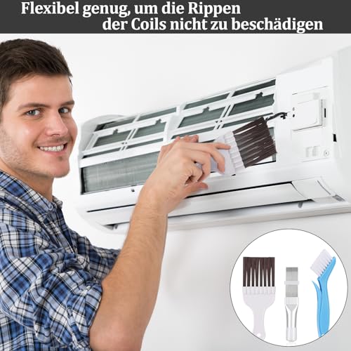Dacitiery Pack of 3 Condenser Comb Dryer, Slat Comb Dryer, Air Conditioning Comb Condenser Cleaning Comb Air Conditioning Condenser Fin Comb Air Conditioning Fin Cleaner Coil Condenser | Klimaanlage Kamm Kondensator Reinigung Kamm Klimaanlage Kondensat...