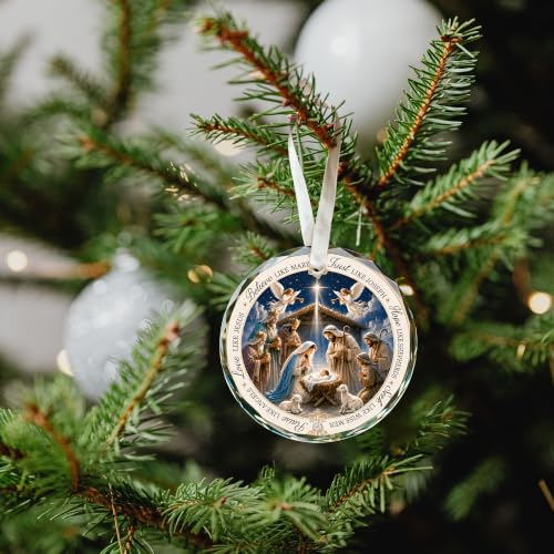 Nativity Ornaments - Catholic Religious Christian Jesus Christmas Ornaments Nativity