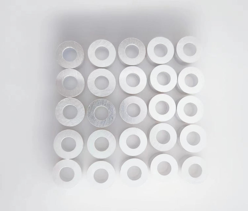 [Australia - AusPower] - Aluminum Spacer 3/4" OD x 3/8" ID x Select Your Length, Round Spacer Unthreaded Standoff Bushing Plain Finish, Fits Screws Bolts 3/8" or M10 (1/2" Length, 25 PCS) 25pcs,True Color (Silver) 