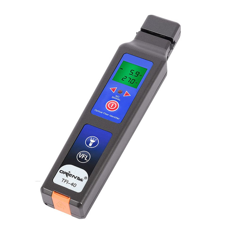 [Australia - AusPower] - ORIENTEK TFI-40 Optical Fiber Identifier All-in-one Chuck Live with 10mw VFL 800nm-1700nm Fiber Detector Traffic Identifier OFI 