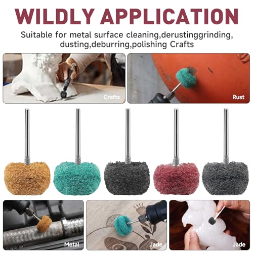 Shineboc 1-inch yellow 80-grit abrasive buffing wheels, 100-piece polishing kit