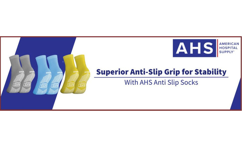 [Australia - AusPower] - Non-Slip Grip Socks – 6 Pairs | Hospital Socks for Men & Women | Anti-Skid for Adults Gray 4X-Large 