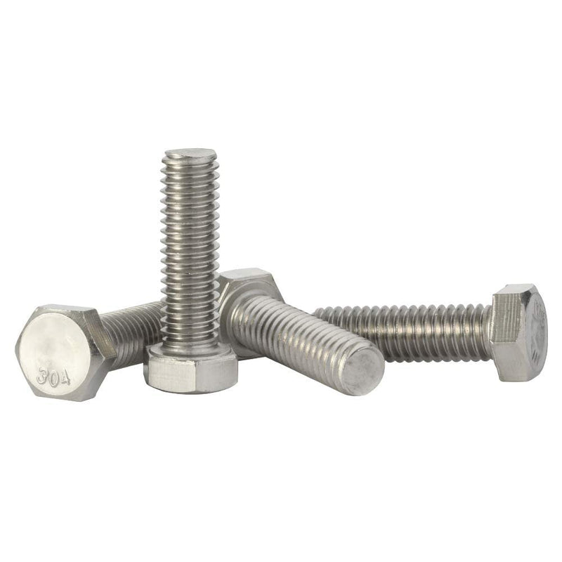 [Australia - AusPower] - 1/2-13 x 2 (1" to 4" Available) Hex Head Screw Bolt, Fully Threaded, Stainless Steel 18-8 (304), Plain Finish, Quantity 8 1/2-13 x 2" (8 PCS) 