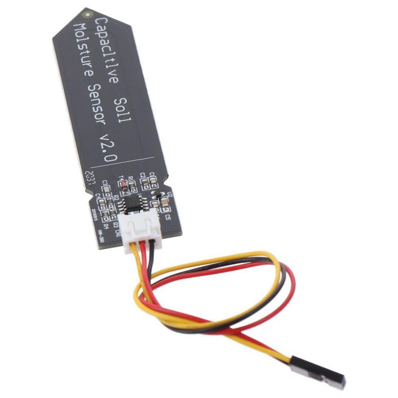 [Australia - AusPower] - Capacitive Soil Sensor Module 5PCS Black Durable 3.3~5.5V Humidity Detection Sensors with Analog Sensor Cable Integrated Circuits 