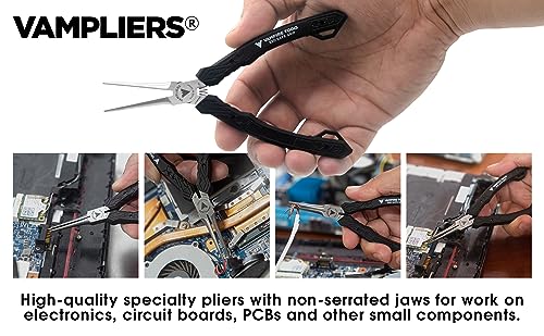 VAMPLIERS 5.5" Mini Precision Needle Nose Pliers Made in Japan ESD Safe 5.5" Needle Nose Pliers