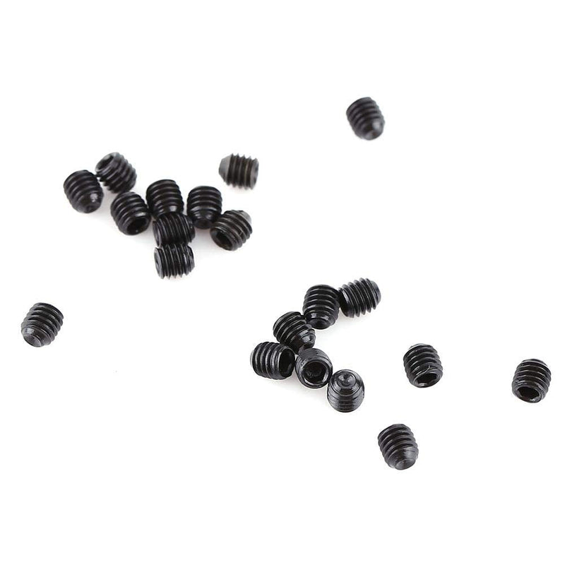 [Australia - AusPower] - Fdit 200pcs M3 Black Carbon Steel Socket Cup Point Grub Set Screw Assortment 