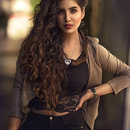 YSAHan Double Heart Urn Necklace for Daughter Ash Holder Keepsake Cremation Memorial Stainless Steel Jewelry