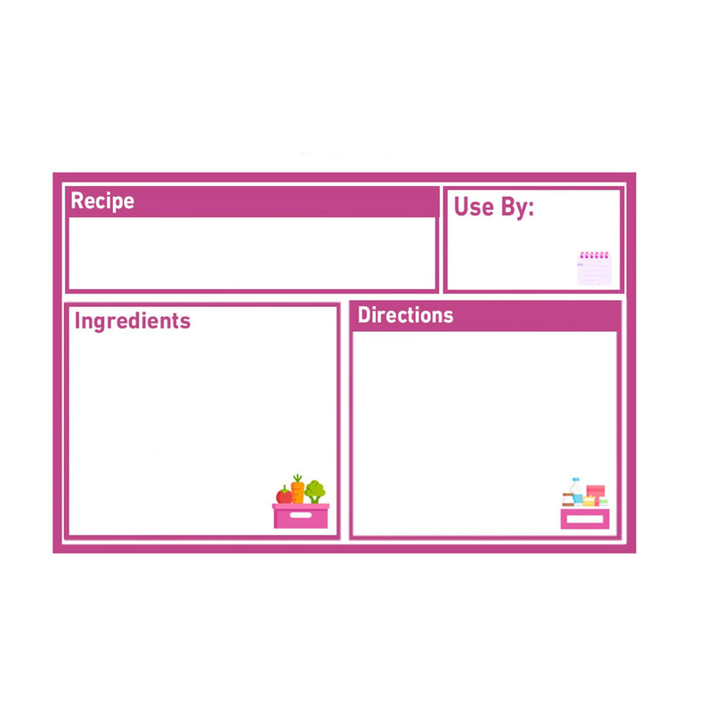 Freezer Meal Labels,3.2 X 5 Inches Freezer Pantry Labels for Bags Oil and Water Resistant Food Storage, Bags Meal with Instructions(50 Pcs) Purple