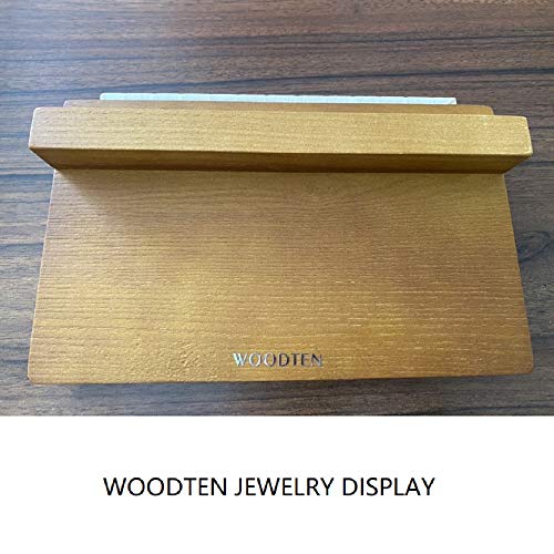 Solid Wood 12-Slot Necklace Pendant Display Stand Microfiber Lined WSM02701