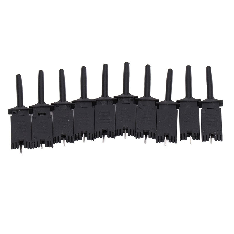 [Australia - AusPower] - 10Pcs Mini Grabber,Test Hook Clips SMD IC Mini Jumper Probe Test Hook Grabber Clips, for Logic Analyzer Electronic Experiment Multimeter 