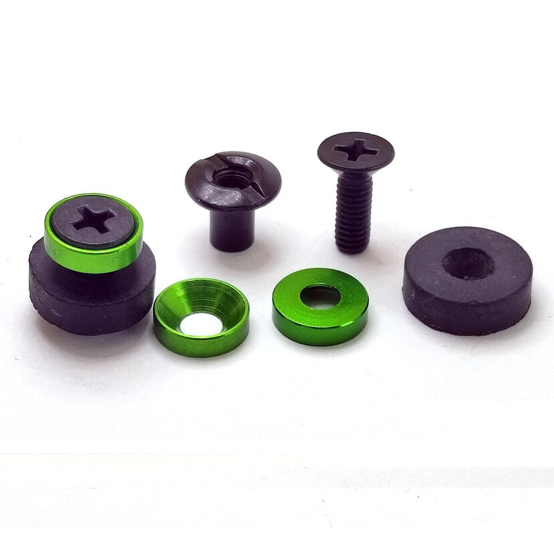 [Australia - AusPower] - Colorful Chicago Screws,Mixed Color Phillips Head Stainless Steel 304 Antirust Screw Holster Fastener eather Straps/Belts Kydex Holster/Sheath Repair (Mixed Color, 4mm Rubber pad,20 Sets) 
