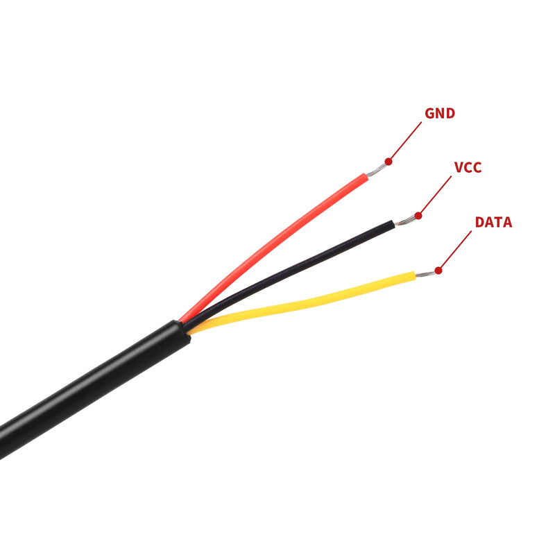 [Australia - AusPower] - 6PCS DS18B20 Temperature Sensor 2M Waterproof Temperature Probe Suitable for Arduino, xiao,ESP32 etc Development Boards Stainless Steel Probe Temperature Range (-55℃~ +125℃) 