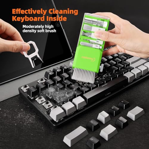 All-in-1 Keyboard Cleaner Laptop Cleaning Kit,Computer Screen-Safe Tools LightGreen