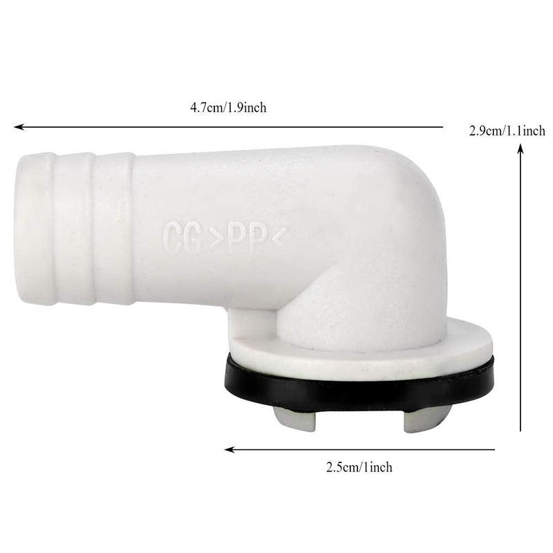 Denkerm Right Angel Outlet Connector, Drain Drain ABS Material Air Conditioning Discharge Tool Air Conditioner Drain Air Conditioners