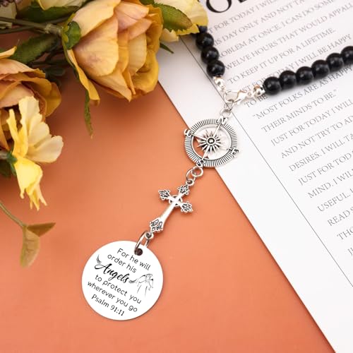 Car Cross Charms Christian Car Accessories Rear View Mirror Hanging Decor