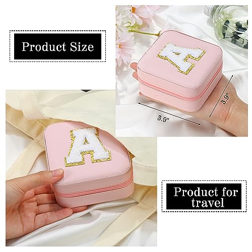 Parima Gifts for Girls - Jewelry Box for Girls Fashion, Travel Jewelry Case Organizer Box for Teen Girl Gifts | Birthday Gift - Letter G, Pink