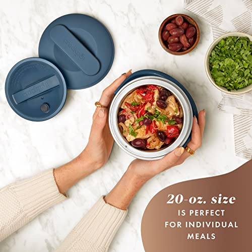 Crock-Pot 20oz Portable Electric Food Warmer, Personal Lunch Box Keeps Food Spill-Free & Warm, Ideal for Travel, Work, Car, On-the-Go, Dishwasher-Safe, Giftable, Faded Blue 20 Ounce