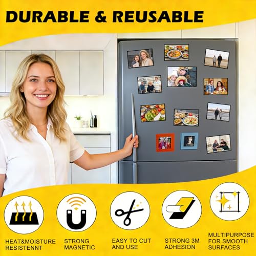 FINEZAHS 20-pack 45mm round magnetic adhesive dots for DIY crafts, whiteboards, and refrigerators