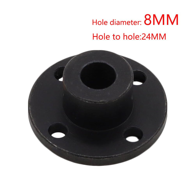 [Australia - AusPower] - 4Pcs Black 8mm Flange Coupling Connector, Rigid Guide Steel Model Coupler Accessory, Shaft Axis Fittings for DIY RC Model Motors 4 