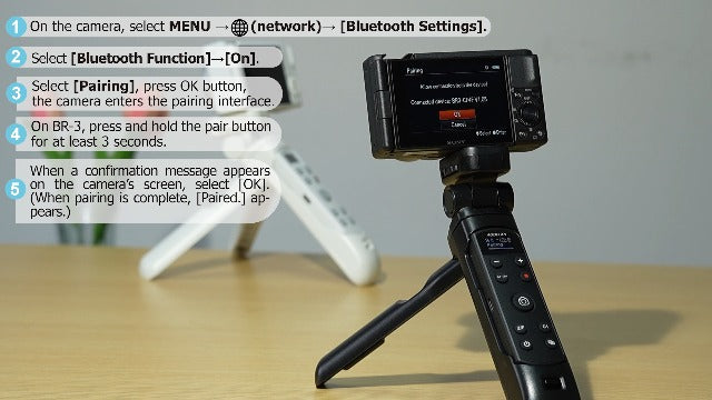 Remote Control for Sony Camera,USB-C Rechargeable Wireless Shutter Release White Display Remote Control for Sony