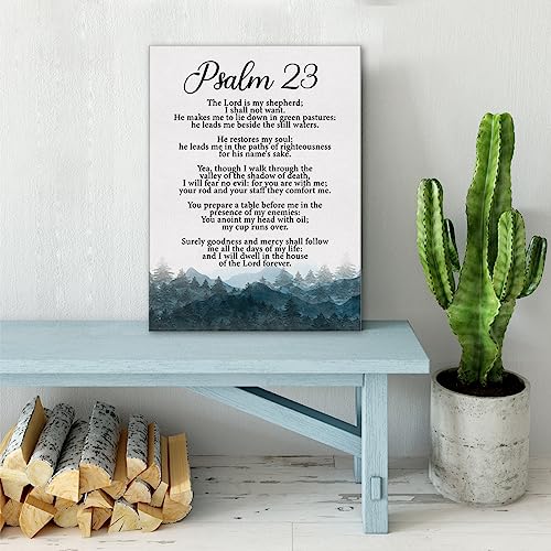 Christian Canvas Wall Art Psalm 23 the Lord Is My Shepherd Canvas Print
