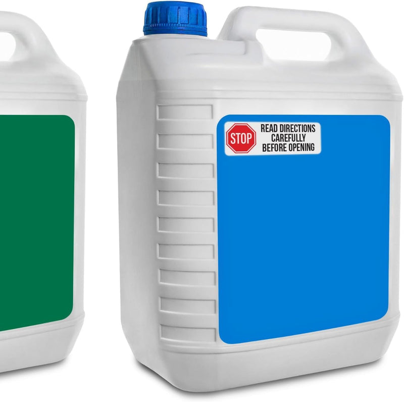 ChromaLabel 1 x 3 Inch Permanent Color-Code Rectangle, Stop Read Directions, 250 Stickers/Roll