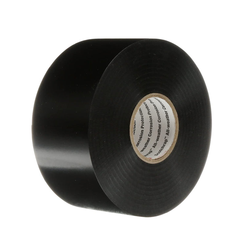 3M Scotchrap Vinyl Corrosion Protection Tape 50, Unprinted, 1 Roll, 1 in x 100 ft, Black, Flame Retardant, UV-Resistant