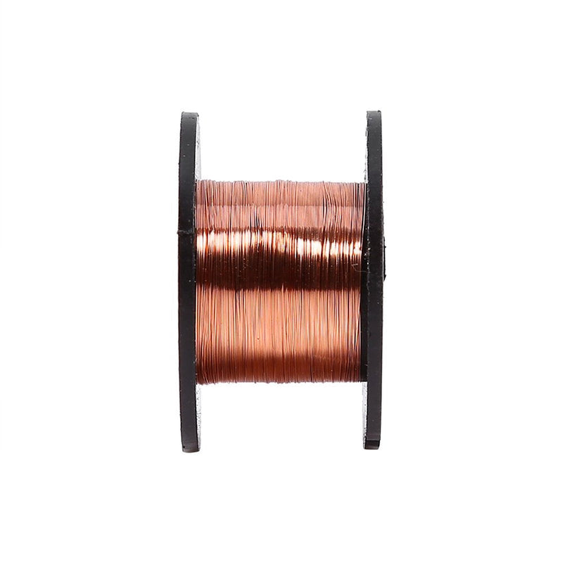 [Australia - AusPower] - Magnetic Copper Wire, 0.1mm Enameled Copper Wire for Motor, Thin Coated Copper Wire, Soldering Copper Wire for Transformers Motors Speakers Electromagnets, 15m, 5pcs 
