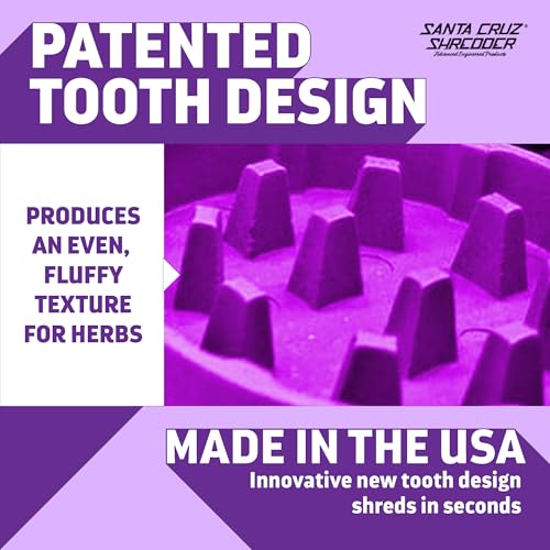 Santa Cruz Shredder Herb and Spice Grinder Made in USA (Purple) Purple