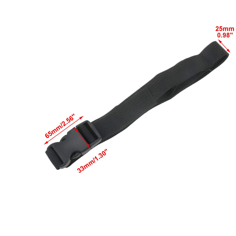 [Australia - AusPower] - 5Pcs Black Nylon Strap 1" x 47" (3.9ft) Buckle Straps with Quick Release Adjustable Straps with Buckles, Tie Down Straps for Backpacking, Outdoor Activities 1"x47"(5Pcs) 