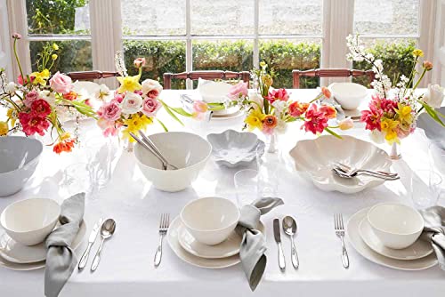Portmeirion Sophie Conran Arbor Salad Servers - Set of 2, 10 Inch Stainless Steel Serving Utensils with Rounded Slender Handles for Dining, Kitchen & Salad Tableware - Dishwasher Safe