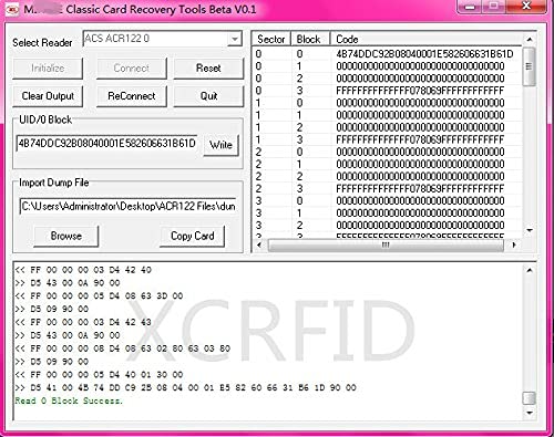 [Australia - AusPower] - ACS ACR122u-a9 Reader Writer Rewritable UID Changeable Card Zero 0 Block Sector Copier Duplicate 7 Byte UID Changeable Card,S50 Card, MF Ultralight Cards with Card Tools 