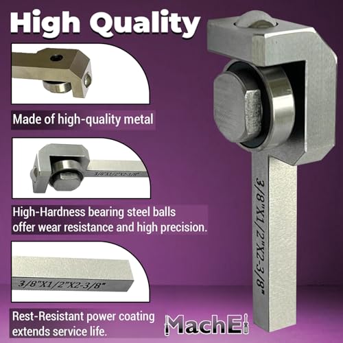 MachEL Burnishing Tool- Lite Series 3/8''X1/2''X2-3/8'' SHANK Light-Duty Roller Burnishing Tool HRC 18–68 | Precision Surface for Lathe Compact Design 3/8''X1/2''X2-3/8''- SHANK