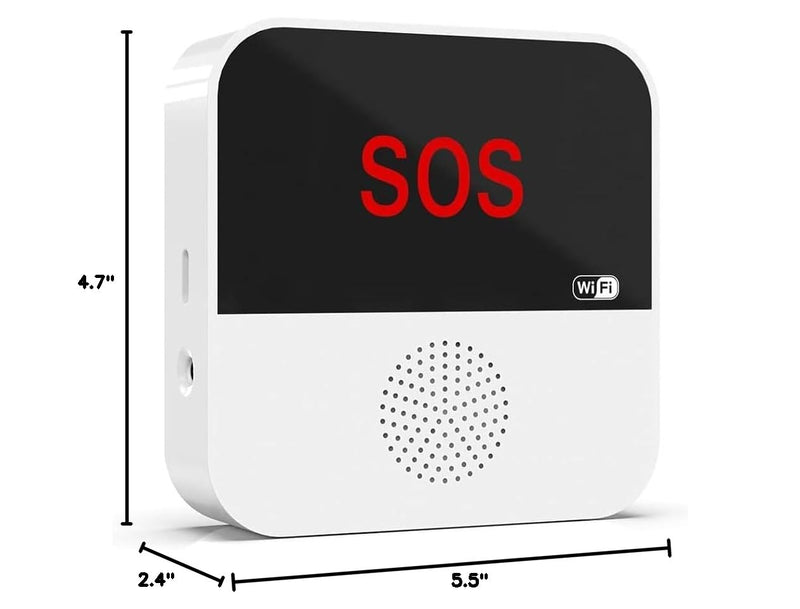VOCA Wireless Personal Alarms & Pager for Elderly, Emergency Alarm, SOS Button, Panic Alarm, Nurse Call Bell, SOS System for Home/Personal, Caregiver Pager, Seniors, Patients, Disabled, 2.4G WiFi