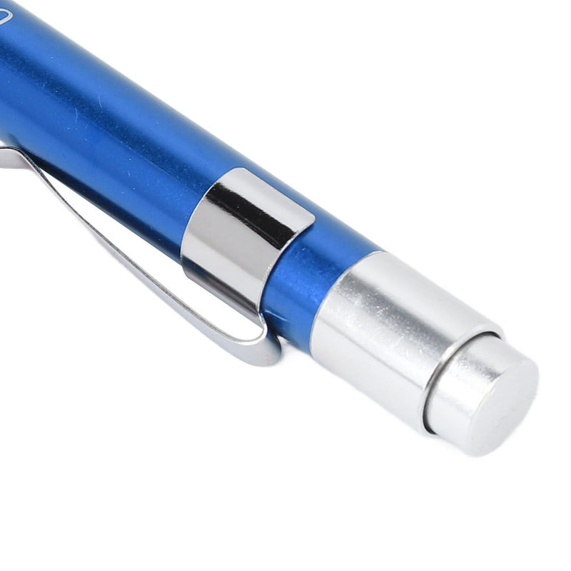 [Australia - AusPower] - Pen Lights for Nurses, Aluminum Alloy LED Penlight with Pupil Gauge – Concave Design for Precise Yellow Lighting, Medicals Pen Light(Blue) 