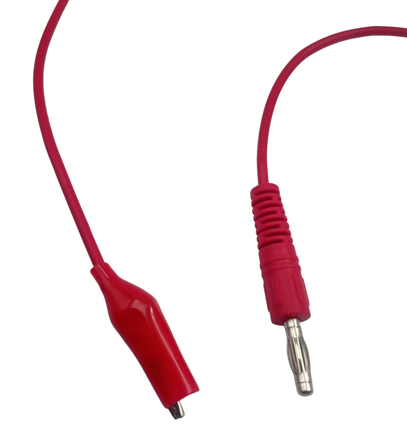 [Australia - AusPower] - 4Pcs 4mm Banana Plug to Alligator Clips Test Leads Electrical Crocodile Clip Copper Wire Cable Set 100cm/3.3ft (2pcs Red + 2pcs Black) 