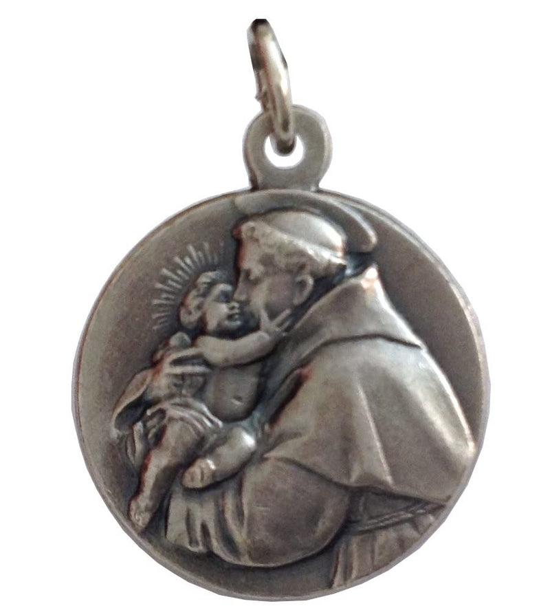 I G J SAINT ANTHONY OF PADUA MEDAL - THE PATRON SAINTS MEDALS - 100% MADE IN ITALY Saint Anthony with Chain