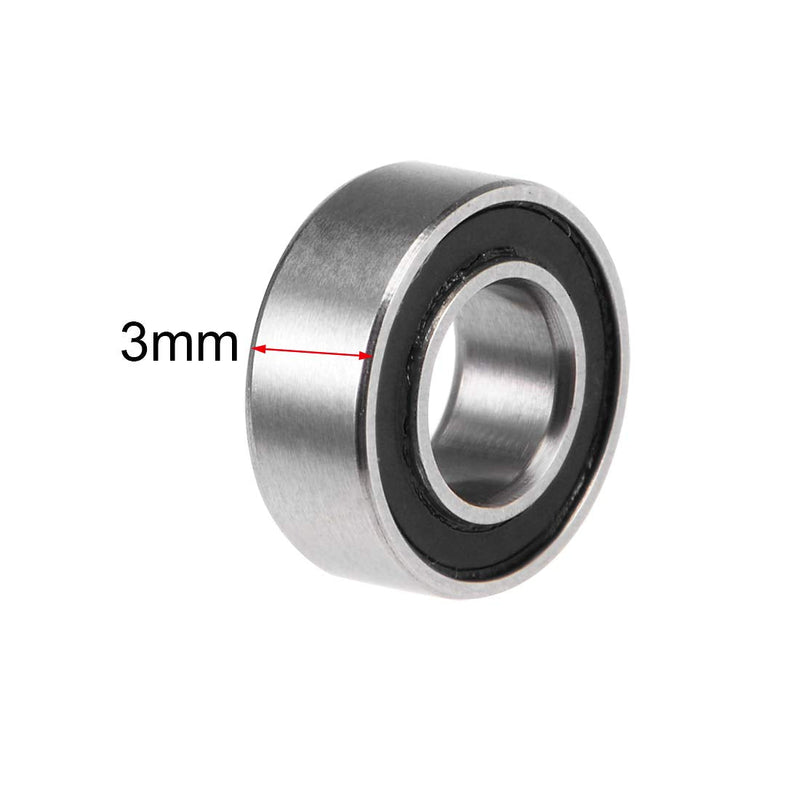 [Australia - AusPower] - uxcell MR84-2RS Deep Groove Ball Bearings 4mm Inner Dia 8mm OD 3mm Bore Double Sealed Chrome Steel Z2 10pcs 4mmx8mmx3mm 