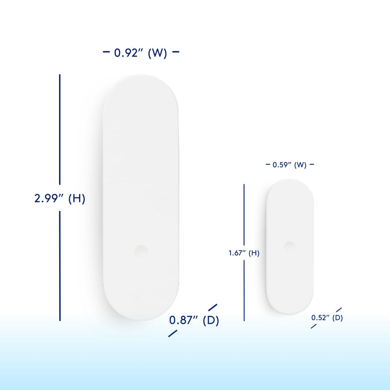 ADT Blu Door/Window Sensor 4-Pack, DIY Smart Home Security, Wireless Door and Window Alarm Sensor with Tamper Alerts, Convenience Mode for Drawers and Cabinets - Compatible with ADT Blu Systems