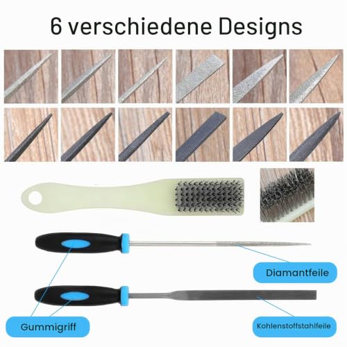 High-Quality Professional File Set Metal 13-Piece Needle Files for Wood | For wood, metal, plastic, jewelry, workshop, DIY, files, tool set